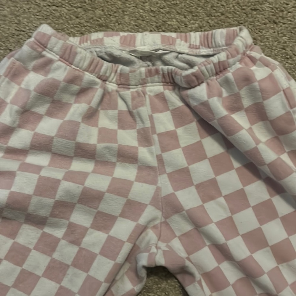Pink checkered pants